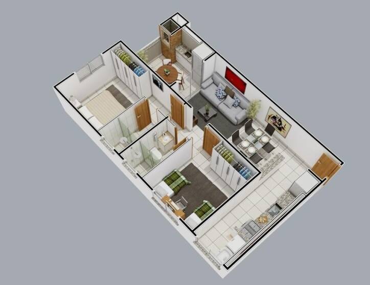 Apartamento à venda com 2 quartos, 68m² - Foto 8