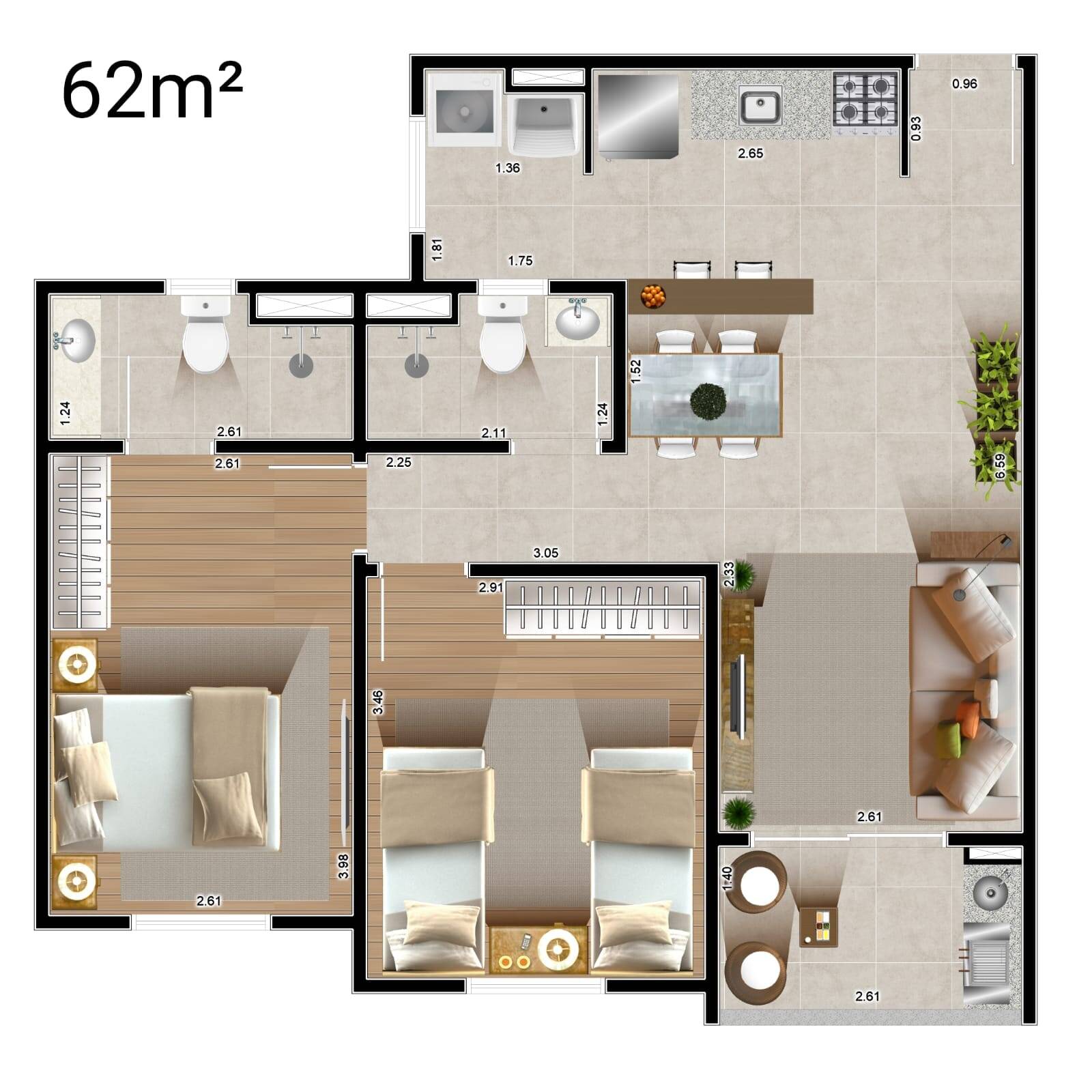 Apartamento à venda com 2 quartos, 62m² - Foto 18