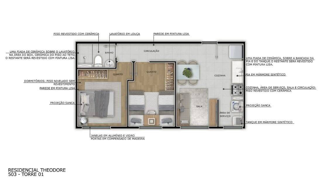 Apartamento à venda com 2 quartos, 42m² - Foto 13