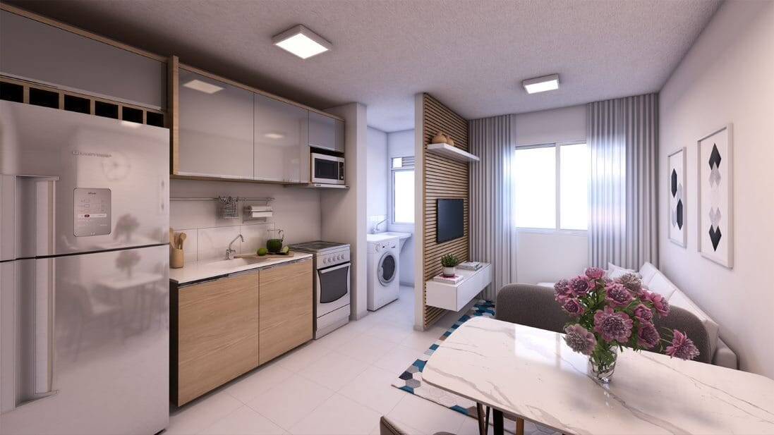 Apartamento à venda com 2 quartos, 42m² - Foto 3