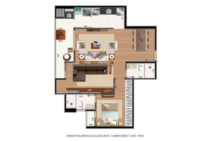 Apartamento à venda com 2 quartos, 68m² - Foto 4