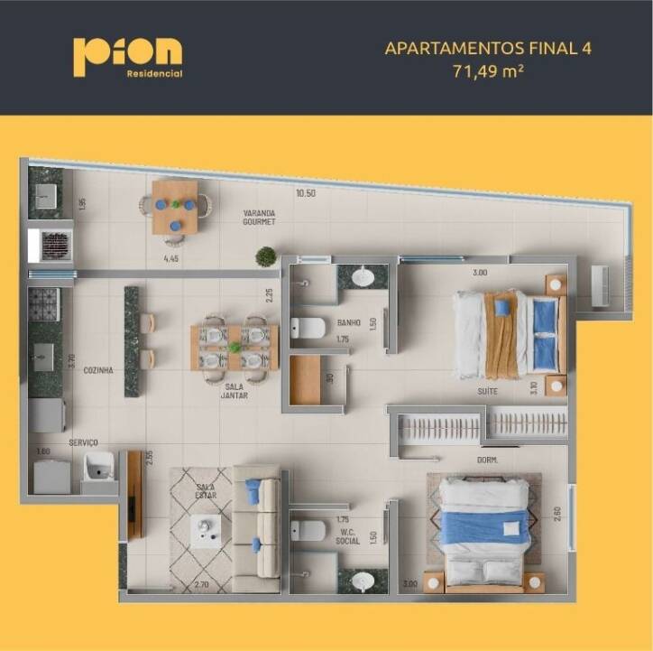 Apartamento à venda com 2 quartos, 71m² - Foto 8