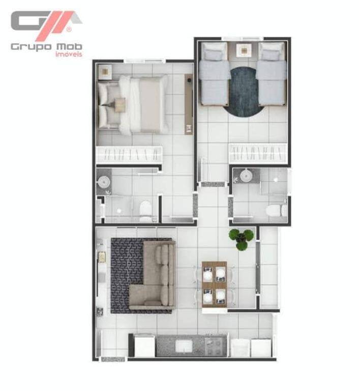 Apartamento à venda com 2 quartos, 51m² - Foto 8