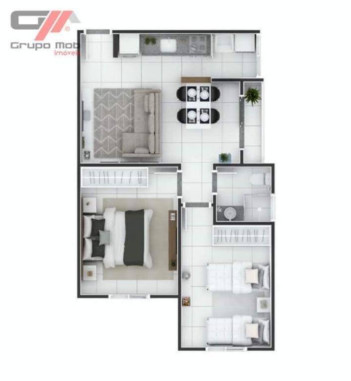 Apartamento à venda com 2 quartos, 51m² - Foto 9